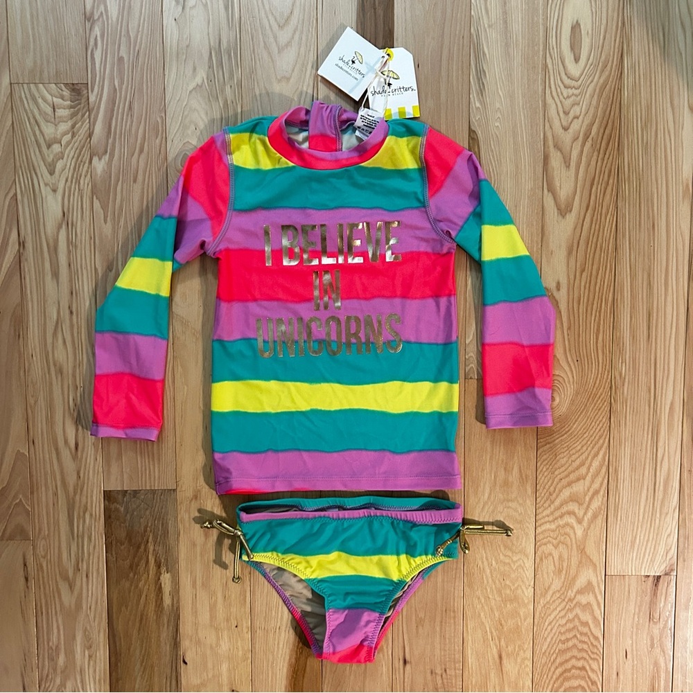 NWT Shade Critters 2 Piece Rashguard Set UPF 50